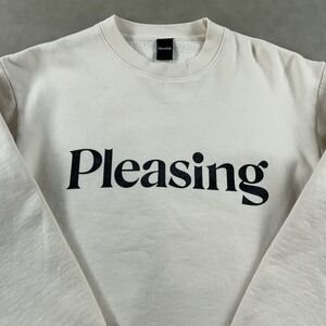 Pleasing Harry Styles Sweatshirt Adult XS Beige Cotton Pullover Crewneck